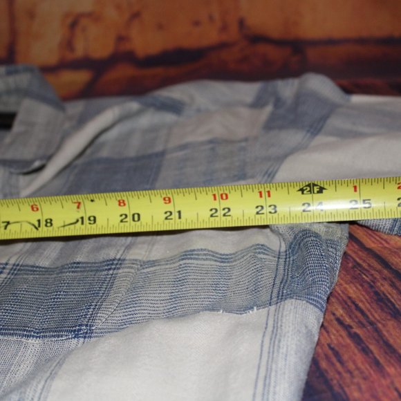 Stoneriver Blue Plaid L Short Sleeve Button Up - Picture 9 of 11